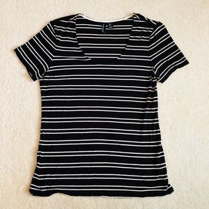 Black stripped Cynthia Rowley top